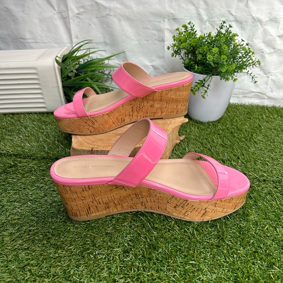 Stuart Weitzman Boardwalk Flat Wedge Slide
Sandal women India Pink size 9 new - Picture 3 of 17